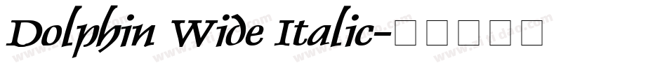 Dolphin Wide Italic字体转换